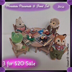 8-Piece Glued-Together Savannah Animals Placemats